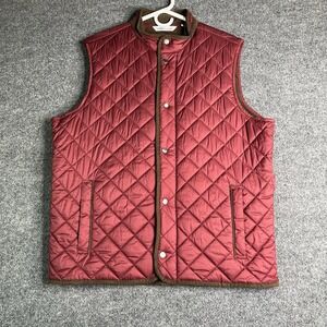 Peter Millar Vest Mens Large Essex Quilted Traveler Acai Berry Full Zip